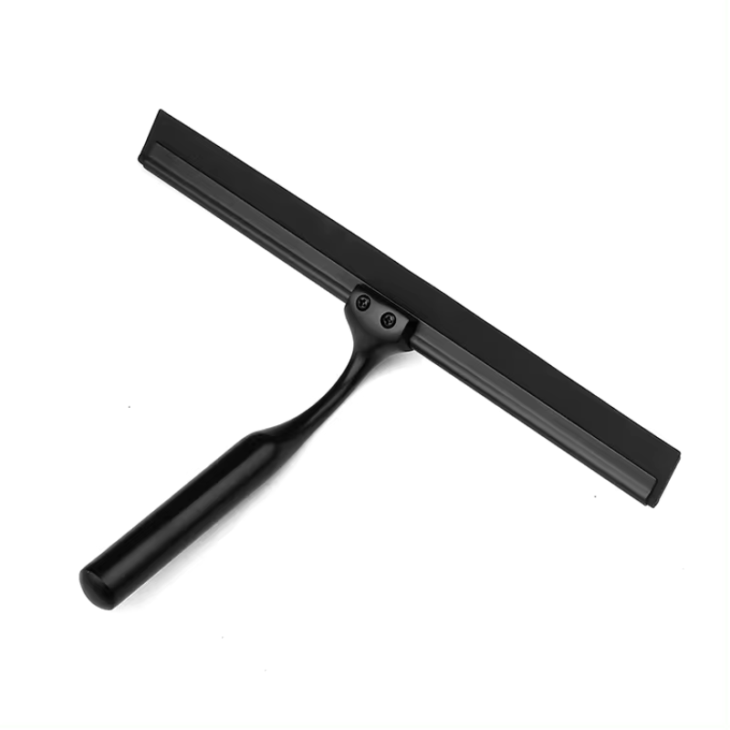 Luxe Douchewisser met Ophangsysteem - Trekker Douche - Raamwisser - Raamtrekker - RVS - Extra gratis Siliconen Strip. RVS; Kleur: Zwart